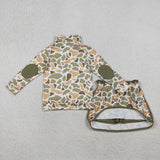 Orange Green Camo White Shorts Girls Skirt Sets
