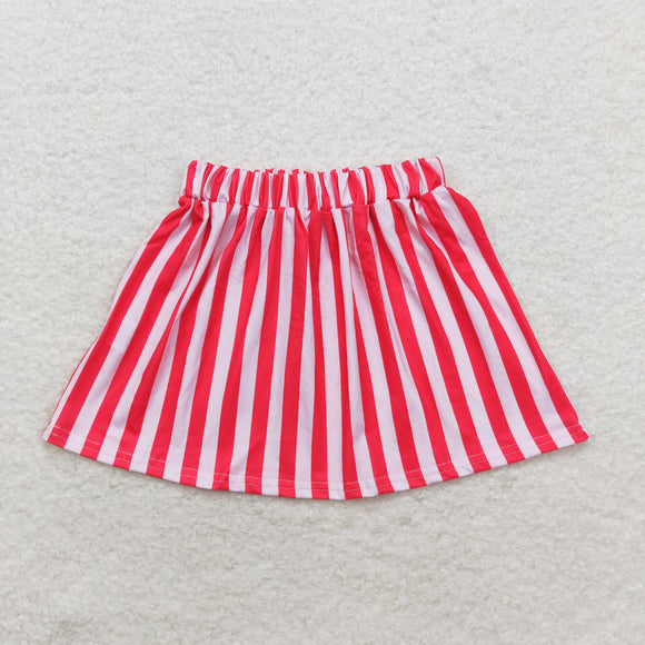 Pink Red Stripe Skirt Girls Christmas Dress