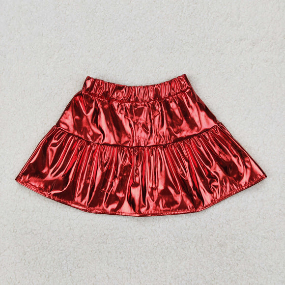 Leather Red Girls SKirts