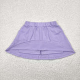 Solid Purple Shorts Girls Skirt
