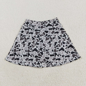 Duck Dog Camo Dark Brown Gray Athletic Shorts Girls Skirt