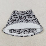 Duck Dog Camo Dark Brown Gray Athletic Shorts Girls Skirt