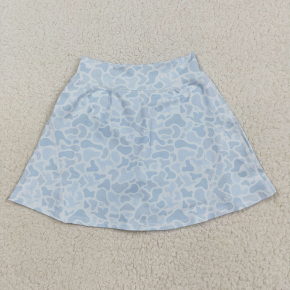 Duck Dog Camo Blue Gray Athletic Shorts Girls Skirt