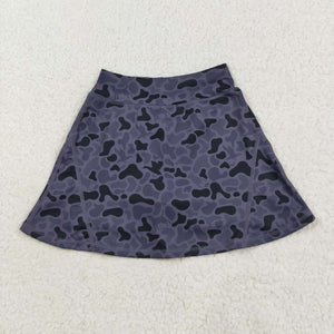 Duck Dog Camo Dark Gray Athletic Shorts Girls Skirt
