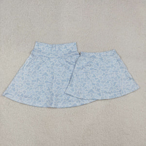 Mama Duck Dog Camo Blue Gray Athletic Shorts Adult Skirt