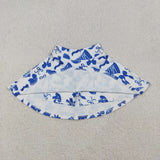 Go Team Football Blue White Athletic Shorts Girls Skirt