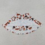 Go Team Football Orange White Athletic Shorts Girls Skirt