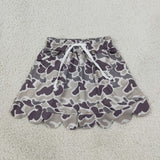 Camo Scalloped Shorts Girls Skirt