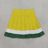 Yellow White Green Pleated Athletic Shorts Girls Skirt