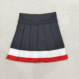 Black White Red Pleated Athletic Shorts Girls Skirt