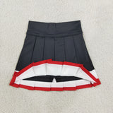 Black White Red Pleated Athletic Shorts Girls Skirt