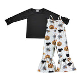 Solid Black Top Pumpkin Girls Halloween Outfits