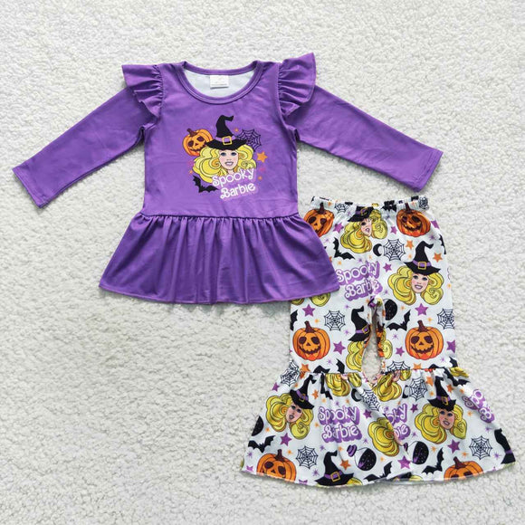 Catoon Dolls Spooky Purple Girls Halloween Outfits