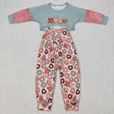 XOXO Heart Donut Jumpsuit Girls Valentines Outfits