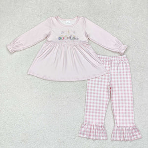 Thrill of Hope Plaid Pink Girls Christmas Outfits