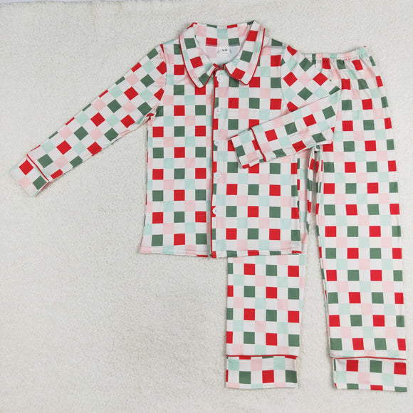 Adults Red Green Plaid Women Christmas Pajamas