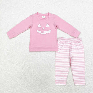 Smile Pink Stripe Girls Halloween Outfits