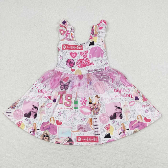 Singer Smile Gauze Girls Sleeveless Dress