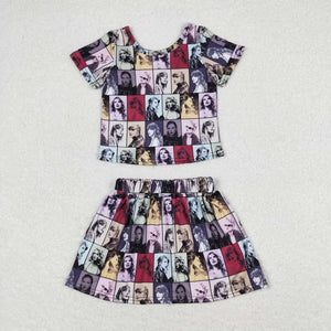 Singer Photo Girls Skirt Sets