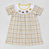 Cake Hat Turkey Pumpkin Plaid Girls Thanksgiving Dress