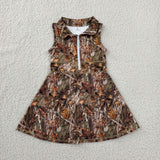 Leaves Jungle Athletic Shorts Girls Sleeveless Dress