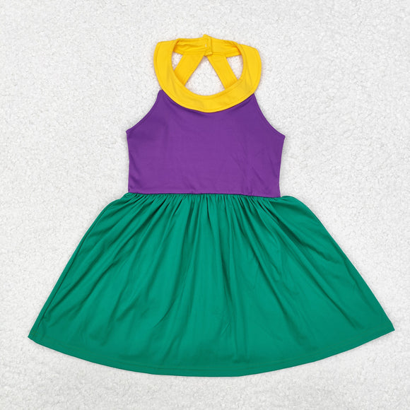 Purple Yellow Green Athletic Shorts Girls Mardi Gras Dress