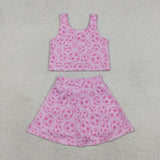 Soccer Hot Pink Athletic Shorts Girls Skirt Sets