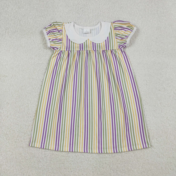 Colorful Stripe Girls Mardi Gras Dress