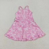 Butterfly Pink Athletic Shorts Girls Swimsuits