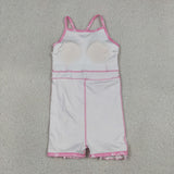 Butterfly Pink Athletic Shorts Girls Sleeveless Dress