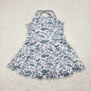Gray Camo Athletic Shorts Girls Swimsuits
