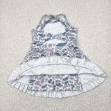 Gray Camo Athletic Shorts Girls Swimsuits