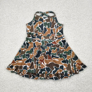 Brown Green Camo Beige Athletic Shorts Girls Swimsuits