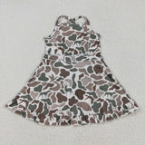 Jungle Hunting Duck Deer Camo Athletic Shorts Girls Swimsuits