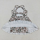 Jungle Hunting Duck Deer Camo Athletic Shorts Girls Swimsuits