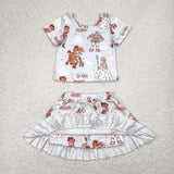 Cartoon Toy Shorts Girls Skirt Sets