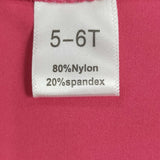 Solid Hot Pink Buttons Scalloped Athletic Shorts Girls Short Sleeve Dress