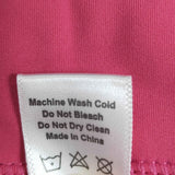 Solid Hot Pink Buttons Scalloped Athletic Shorts Girls Short Sleeve Dress