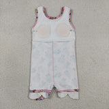 Cartoon Princess Pink Scalloped Athletic Shorts Girls Sleeveless Dress