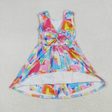 Colorful Athletic Shorts Girls Sleeveless Dress