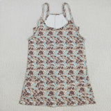 Mama Brown Blue Beige Camo Athletic Shorts Adult Sleeveless Dress