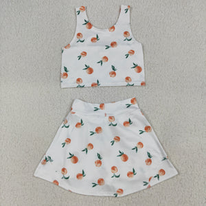 Fruit White Shorts Girls Swimsuits