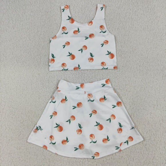 Fruit White Shorts Girls Swimsuits