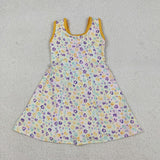 Colorful Leopard Print Athletic Shorts Girls Mardi Gras Dress