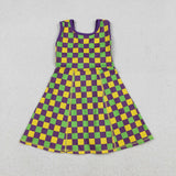 Plaid Athletic Shorts Girls Mardi Gras Dress