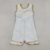 Bow Pattern Stripe Athletic Shorts Girls Mardi Gras Dress