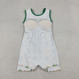 Dinosaur Stripe Athletic Shorts Girls Mardi Gras Dress
