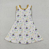 Mask Neckless Athletic Shorts Girls Mardi Gras Dress