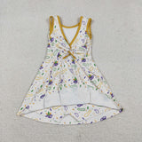 Mask Neckless Athletic Shorts Girls Mardi Gras Dress