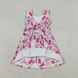 Bunny Floral Pink Athletic Shorts Girls Mardi Gras Dress